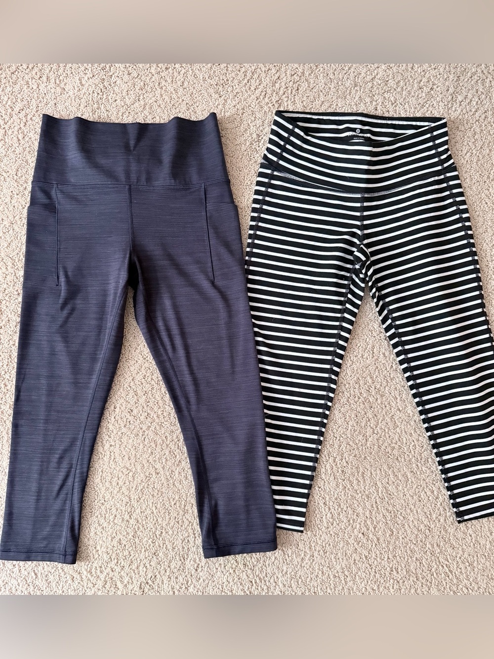 Two Pairs of Athleta Capri Length Yoga Pants